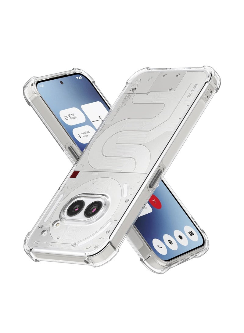 Nothing Phone 2A Clear Case Cover with Camera Protection Transparent Reinforced Corner Bumper Thin Slim Soft TPU Silicone Cover Shockproof Crystal Phone Case for Nothing Phone 2a Clear - Image 1