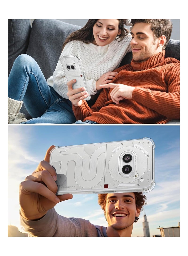 Nothing Phone 2A Clear Case Cover with Camera Protection Transparent Reinforced Corner Bumper Thin Slim Soft TPU Silicone Cover Shockproof Crystal Phone Case for Nothing Phone 2a Clear - Image 5