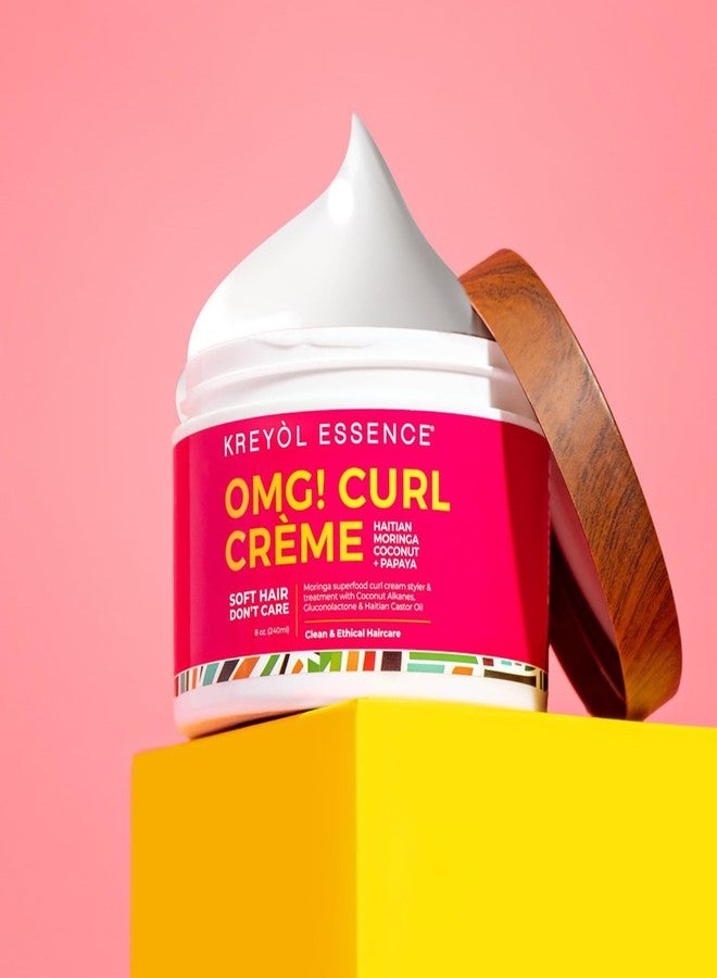 KREYÒL ESSENCE Kreyol Essence - 8 Oz Moringa Styling OMG CURL CRÈME for Soft Curls, Healthy Glowing Hair, Haitian Moringa Coconut Papaya, Hair Care - Image 4