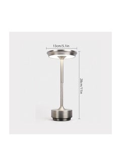 HOCC Luminous Elegance Battery Operated Table Lamp Silver  - Image 2