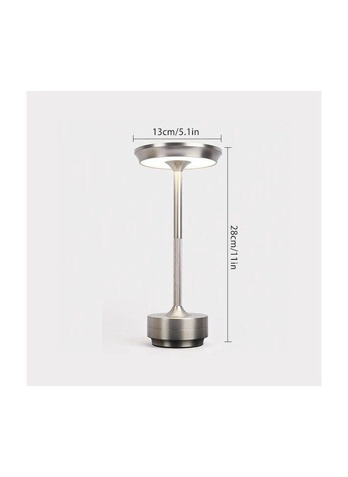 HOCC Luminous Elegance Battery Operated Table Lamp Silver  - Image 2