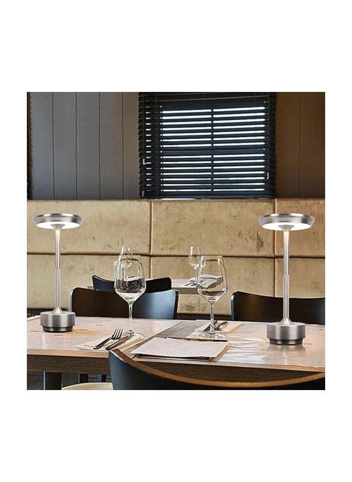 HOCC Luminous Elegance Battery Operated Table Lamp Silver  - Image 5