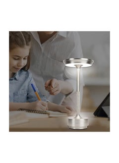 HOCC Luminous Elegance Battery Operated Table Lamp Silver  - Image 4