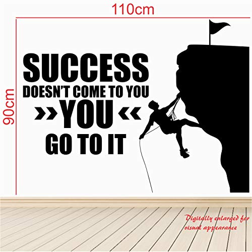 StickMe 'Success Doesn't Come to You You Go to It - Inspirational - Motivational - Quotes - Wall Sticker ' -SM644 (Multi Colour, Vinyl - 110cm X 90 cm)-self adhesive - Image 3