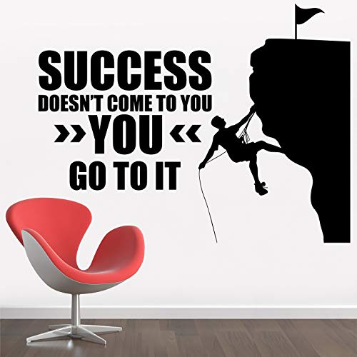 StickMe 'Success Doesn't Come to You You Go to It - Inspirational - Motivational - Quotes - Wall Sticker ' -SM644 (Multi Colour, Vinyl - 110cm X 90 cm)-self adhesive - Image 2