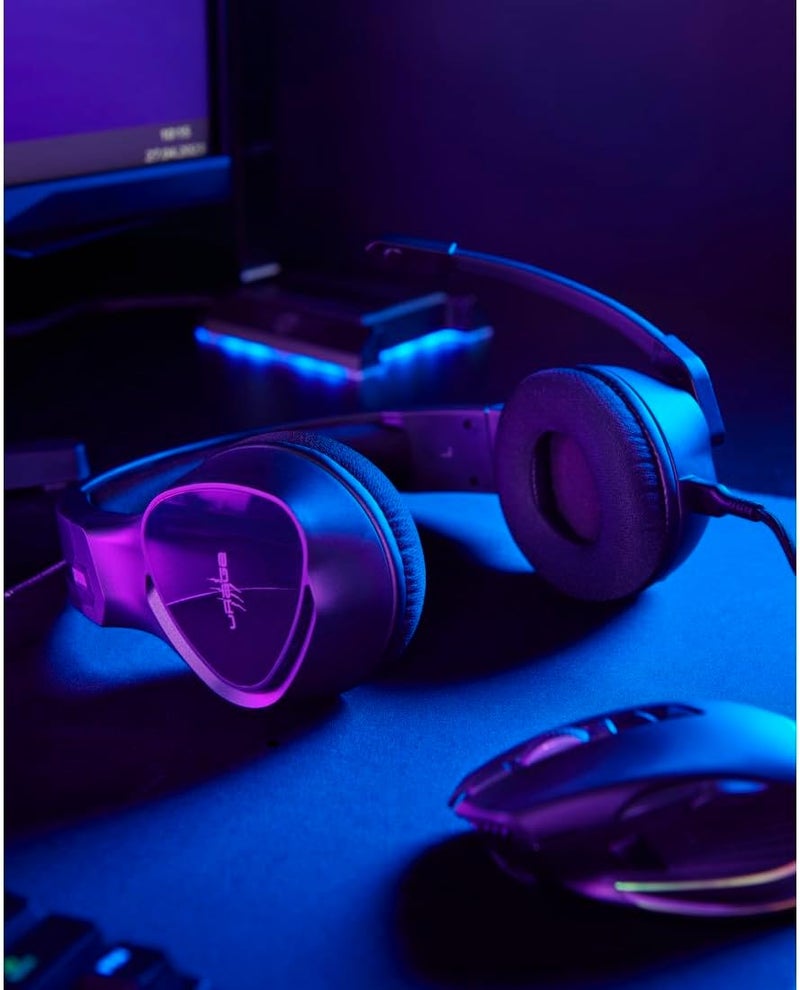 uRage SoundZ 300 V2 Gaming Headset with Microphone DTS Headphone X 2.0, Wired 3.5mm Multi-Platform Over-Ear Headphones for PS4 PS5 PC Xbox Laptop Smartphone, Flip-to-Mute, Volume Control, Black - Image 4