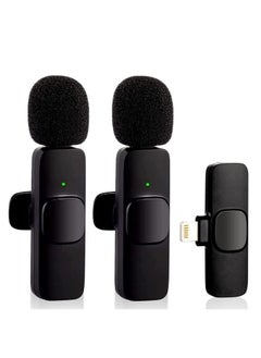 Generic Wireless Microphone for iPhone iPad, Plug-Play Wireless Lavalier Mic with 2 Microphone for Phone Video Recording, Interview, Vlog,  - Image 1
