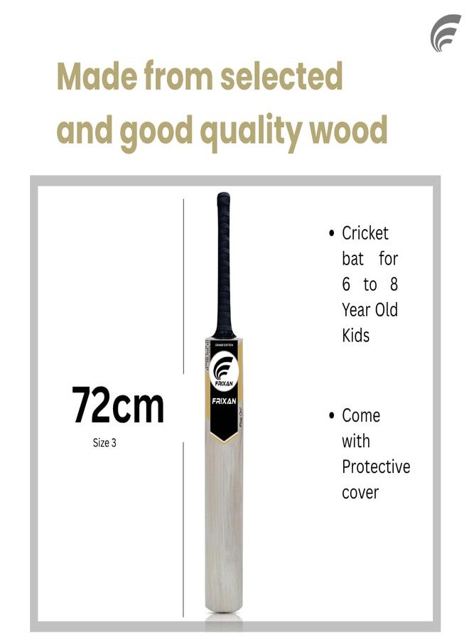 Frixan Cricket bat Popular Willow for Boys with Cover (Size 3 for 6-8 Year) | Wood Cricket Bat - Image 4