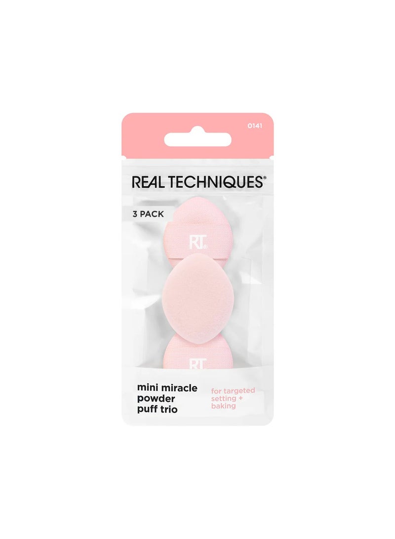 REAL TECHNIQUES Mini Miracle Powder Puff Trio Pink - Image 1