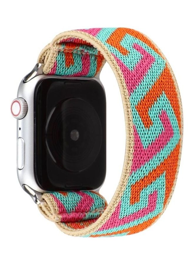 NIBEMINENT Replacement Watchband For Apple Watch Series 7 45mm/6 & SE 5 4 44mm/3 2 1 42mm Multicolour - Image 1