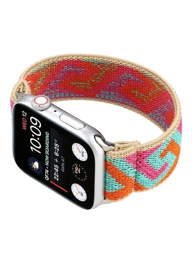 NIBEMINENT Replacement Watchband For Apple Watch Series 7 45mm/6 & SE 5 4 44mm/3 2 1 42mm Multicolour - Image 3