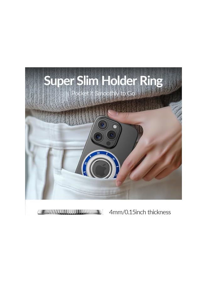 Green Tiger Magnetic Phone Ring Holder, Decorative Phone Grip Compatible for Mag/safe, 360° Rotation Finger Ring Stand for iPhone 15,Galaxy S24 and More Phones - Image 3