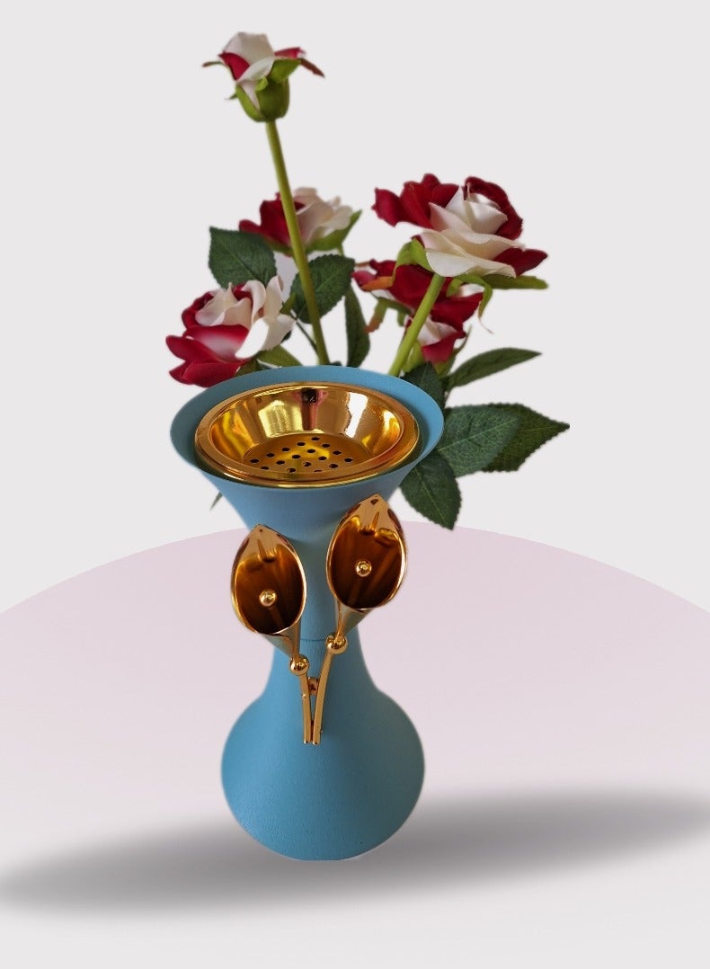 الزعابية مبخرة بخور باللون الأزرق من الزعابية – تصميم أنيق ومتين لحامل العطور المنزلي - Image 3
