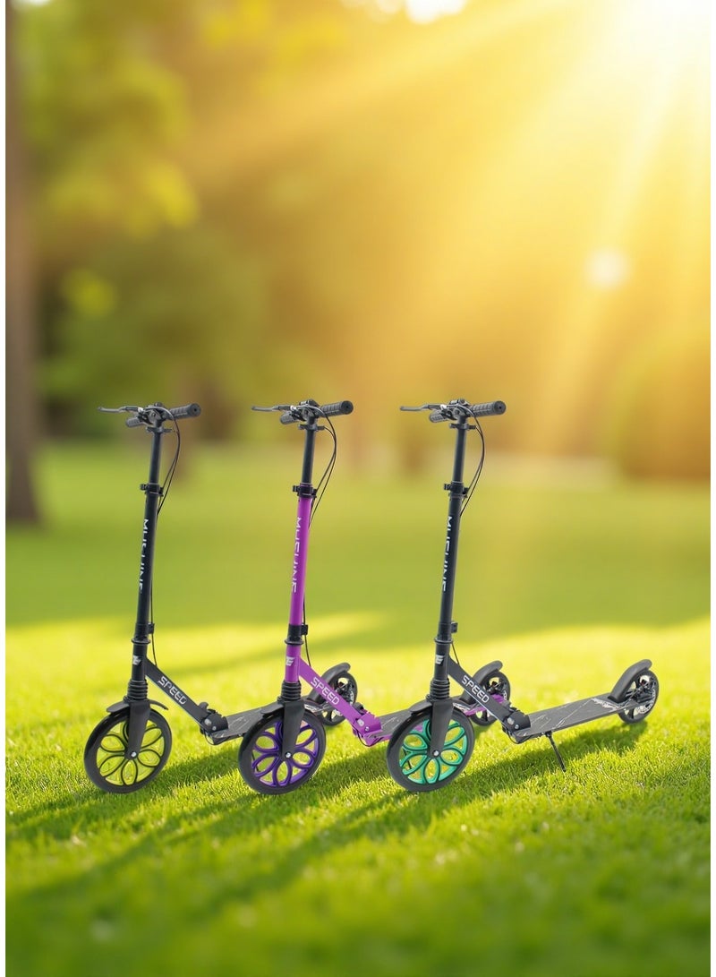 EASY FUTURE Foldable Kick Scooter for Kids Ages 7–14,Big Wheels, Adjustable Handlebar, Rear Brake & Easy Grip Handle - Image 5