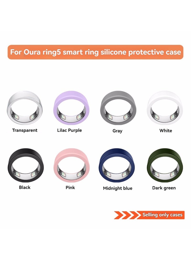 متوافق مع Oura حلقة 5 حامي غطاء الحالة ، L الحجم 26.5mm 4.3g ، مادة السيليكون ، ناعمة ودودية للجلد ، غير ملوثة بسهولة بالغبار ، قابلة للتنظيف ، خفيفة الوزن ، سهلة التركيب - Image 3