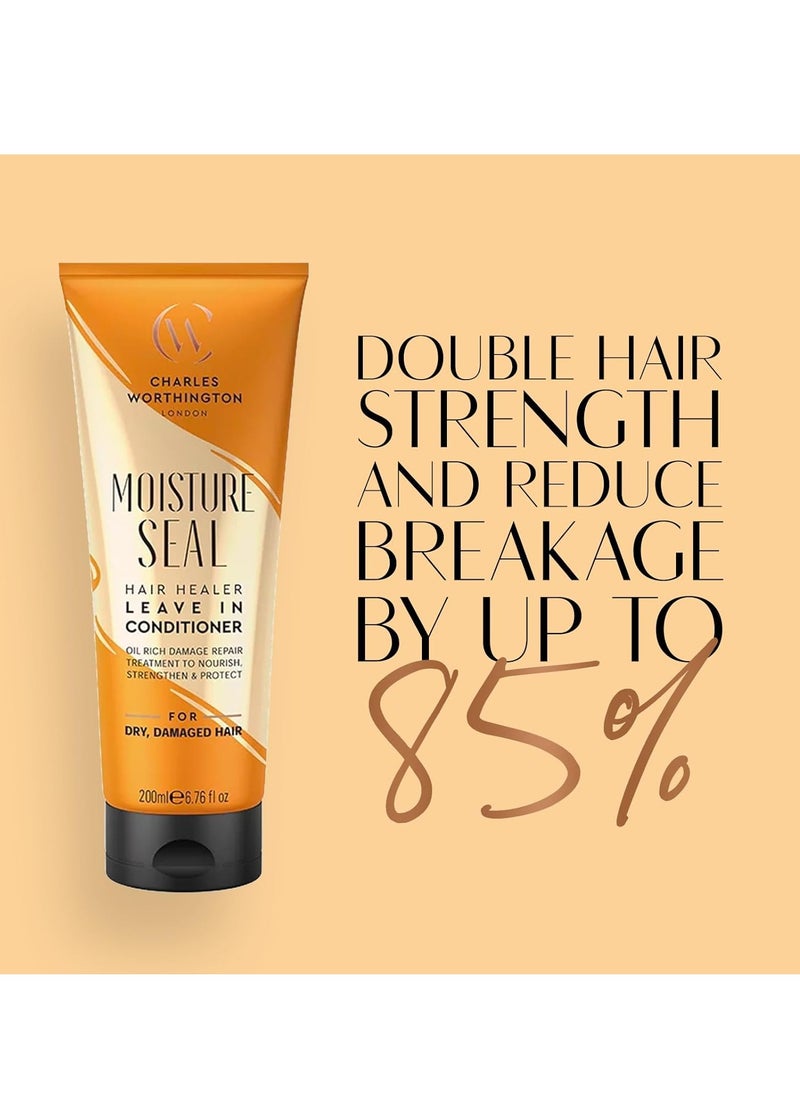 CHARLES WORTHINGTON - Moisture Seal Hair Healer Leave In Conditioner Dry and Frizzy Hair No Rinsing Treatment for Smoother Hair 200 ml - Image 1