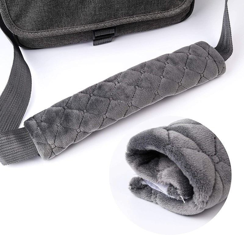 Redvant Car Seat Belt Shoulder Pads Car Safety Belt Soft Pad Cover for Comfortable Driving, Universal Fit for All Cars and Backpack (Grey, Pack of 1) - Image 1