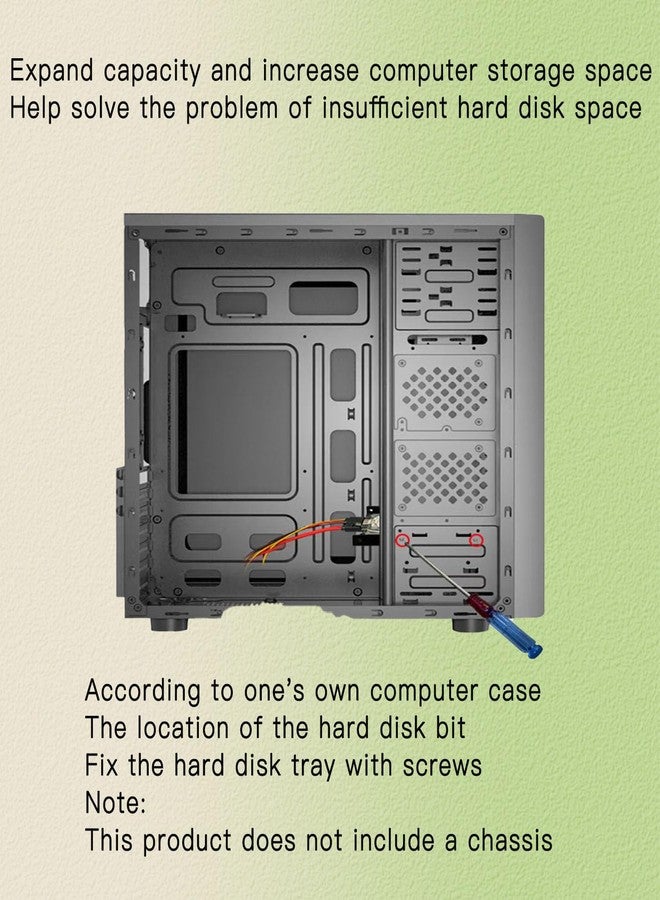حامل أقراص SSD من ECKDZMY، محول قرص صلب من 2.5 إلى 3.5 بوصة (عبوة من قطعتين) (أسود) - Image 5