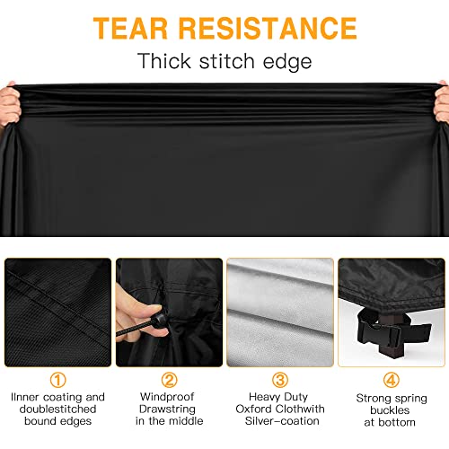 Viadom Grill Cover, 30 inch BBQ Gas Grill Cover for Outdoor Grill, Waterproof, Anti-UV, Rip-Proof, Fade Resistant with Cover Storage Bag, Barbecue Grill Cover for Weber, Char-Broil, Nexgrill and More, Black - Image 5