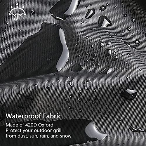 Viadom Grill Cover, 30 inch BBQ Gas Grill Cover for Outdoor Grill, Waterproof, Anti-UV, Rip-Proof, Fade Resistant with Cover Storage Bag, Barbecue Grill Cover for Weber, Char-Broil, Nexgrill and More, Black - Image 3