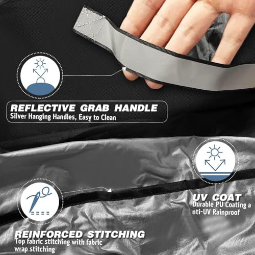 Viadom Grill Cover, 30 inch BBQ Gas Grill Cover for Outdoor Grill, Waterproof, Anti-UV, Rip-Proof, Fade Resistant with Cover Storage Bag, Barbecue Grill Cover for Weber, Char-Broil, Nexgrill and More, Black - Image 2