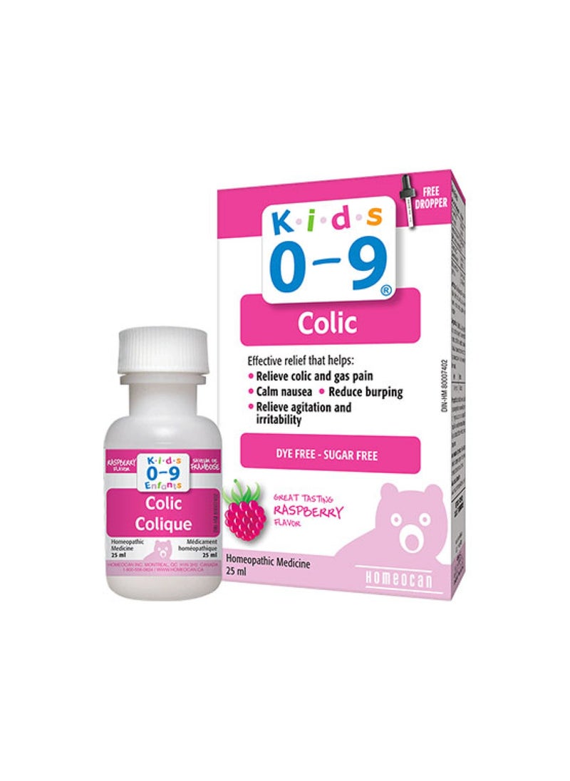 Homeocan Kids 0-9 Colic Oral Solution 25ml – Raspberry Flavor 