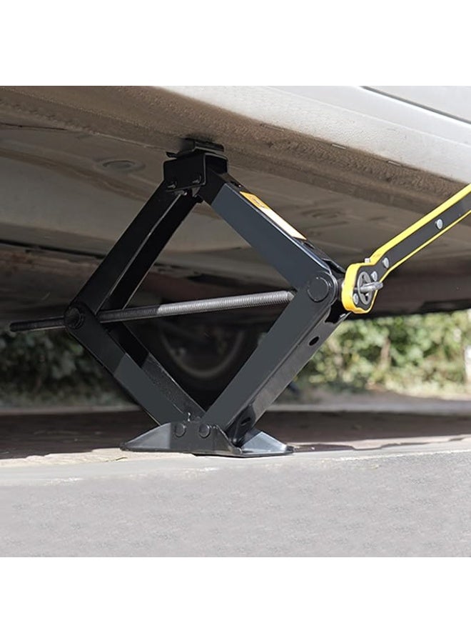 Car Scissor Jack 1 Ton – Compact Emergency Lifting Tool with Effort-Saving Ratchet Handle for Car, SUV & MPV - Image 2