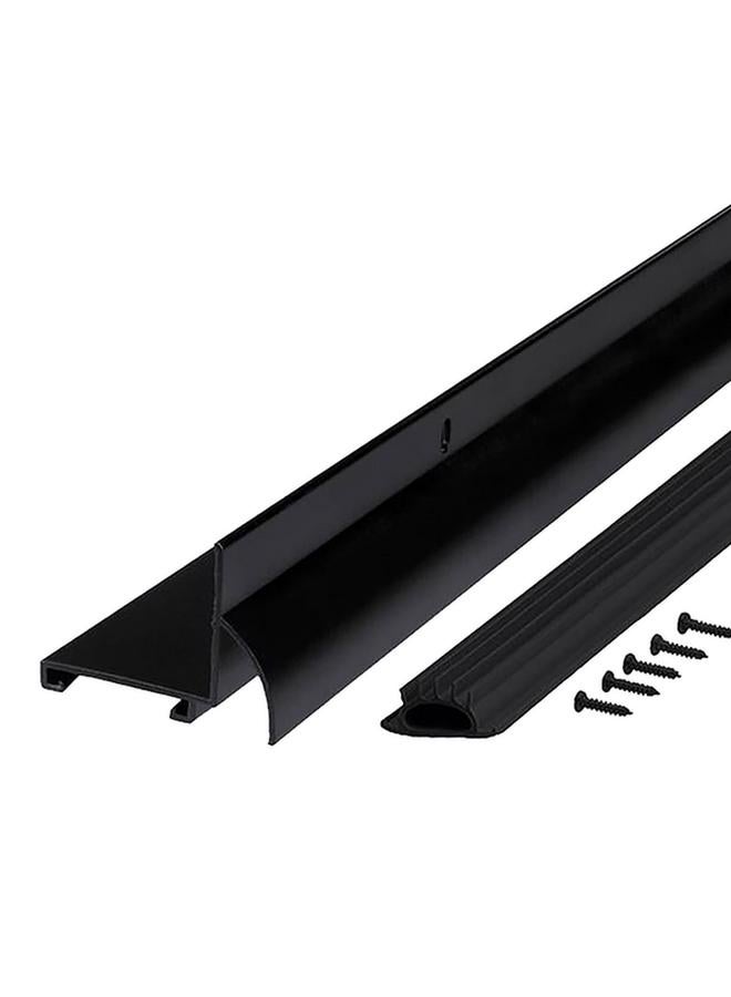 M-D Building Products Aluminum with Vinyl Seal Screw-on Under Door Seal Black 36 x 1.25inch - Image 1