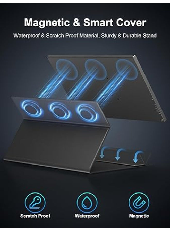 شاشة العاب محمولة 4K، شاشة لابتوب 15.6 انش، شاشة كمبيوتر ثانية مزدوجة USB C HDMI، شاشة العاب فيسا مع مكبرات صوت، شاشة سفر لاجهزة بلاي ستيشن 4/5 واكس بوكس سويتش وماك والكمبيوتر والجوال - Image 2