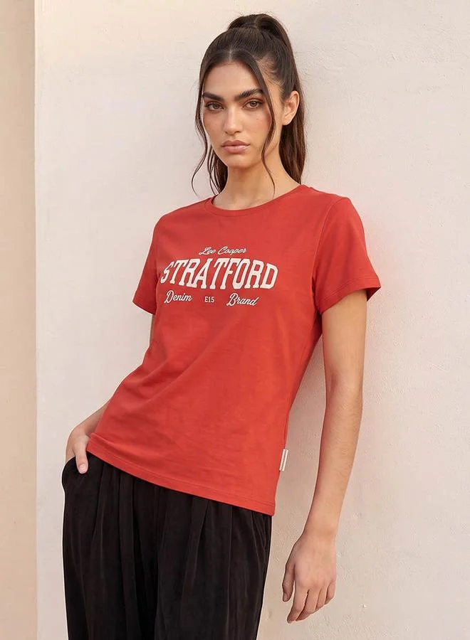 Lee Cooper Lee Cooper Relaxed Fit Cotton T-shirt with Logo Print