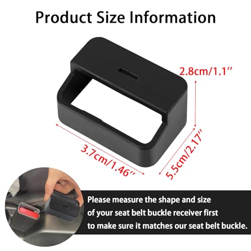 psler غطاء قفل حزام الأمان - للأطفال/المسافرين/المجموعات الخاصة من Unbuckle حزام الأمان يناسب معظم السيارات (باستثناء الشاحنات) لون أسود 2 عبوة - Image 4