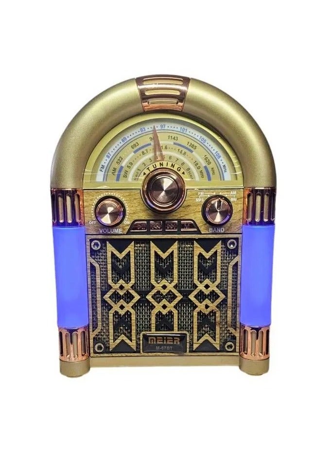 Portable Antique Radio Nostalgic Wooden Retro FM Radio With AM | FM | SW Band Frequency, USB | SD | TF Card Slot, AUX and Bluetooth Modern Feature Vintage Radio - Image 4