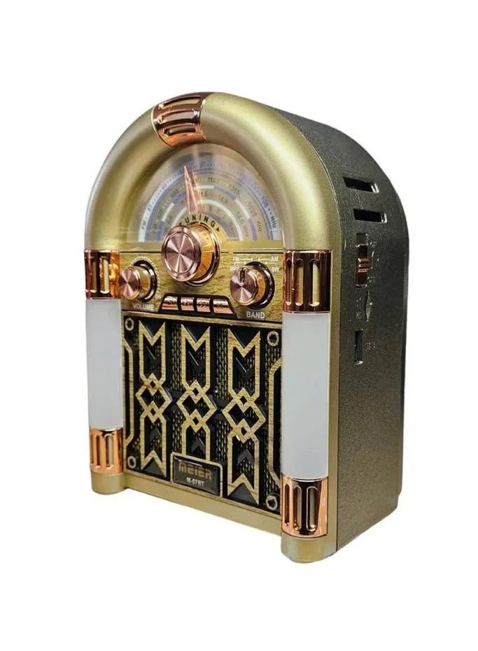 Portable Antique Radio Nostalgic Wooden Retro FM Radio With AM | FM | SW Band Frequency, USB | SD | TF Card Slot, AUX and Bluetooth Modern Feature Vintage Radio - Image 2