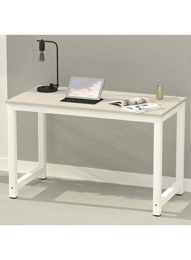 Mahmayi Stylish ZCD-25W Light Grey Computer Desk with Adjustable Leg Pads, Sturdy Anti-Rust Steel Frames for Home, Office, Living Room, Workstation 120x60cm - Image 1