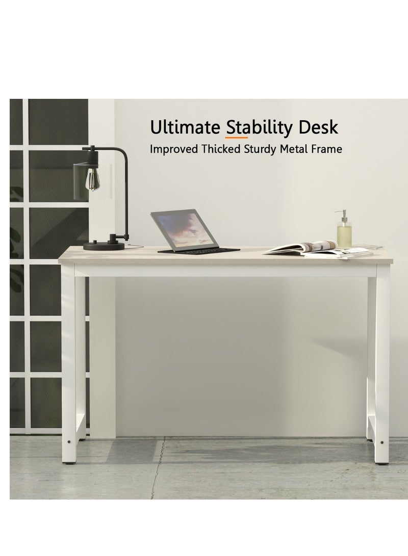 Mahmayi Stylish ZCD-25W Light Grey Computer Desk with Adjustable Leg Pads, Sturdy Anti-Rust Steel Frames for Home, Office, Living Room, Workstation 120x60cm - Image 3