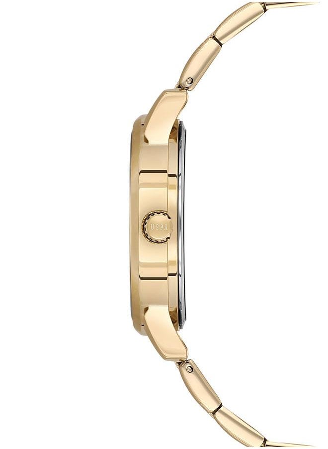 U.S. Polo Assn. USPA Fundamental 36mm Ladies' Silver Dial Watch with Gold Stainless Steel Bracelet  - Image 2
