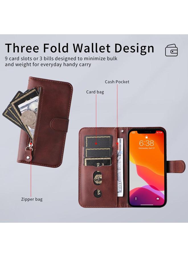S-TOP Case For Realme 14 Pro+ Global Fashion Calf Texture Zipper Leather Phone Case - Image 3