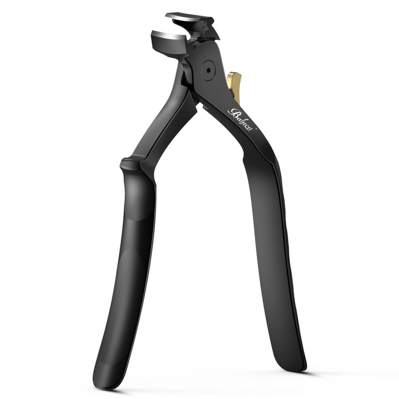 BALUCA Ergonomic Nail Clipper for Seniors - Heavy Duty Toenail & Fingernail Clipper for Thick Nails, Extra Long Handle Toenail Clippers with Catcher & Safety Lock, Precision Trimmer for Men & Women - Image 1