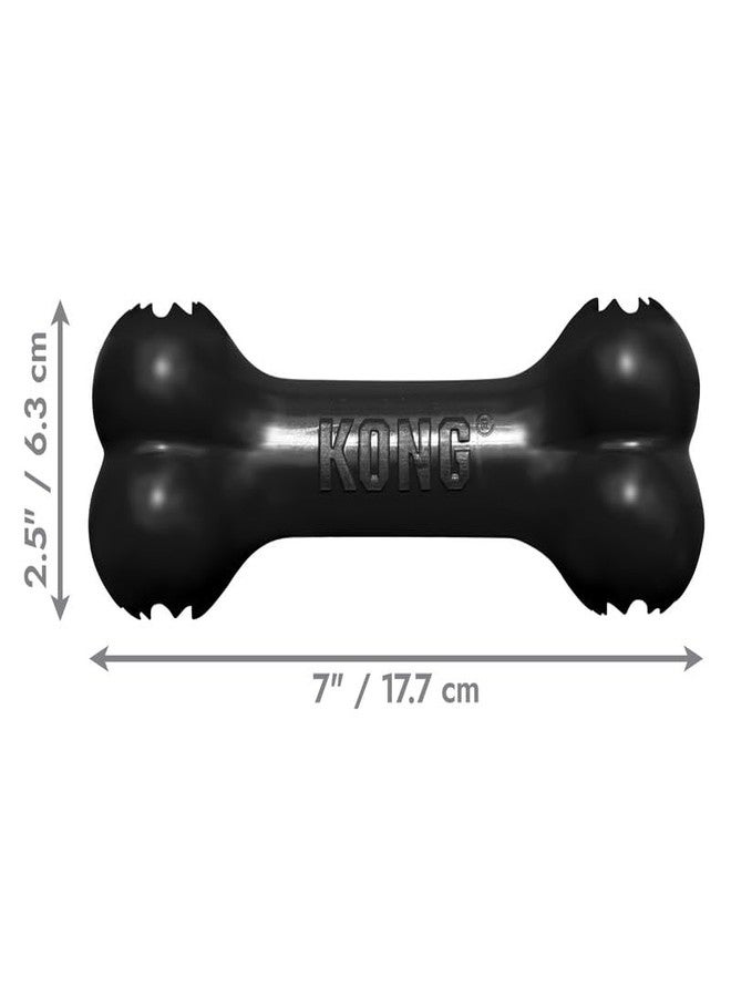KONG Extreme Goodie Bone Medium 2-Pack - Ultra-Durable Rubber Dog Toy for Power Chewers - Tough Chew Toy for Medium Dogs - Black - Image 3