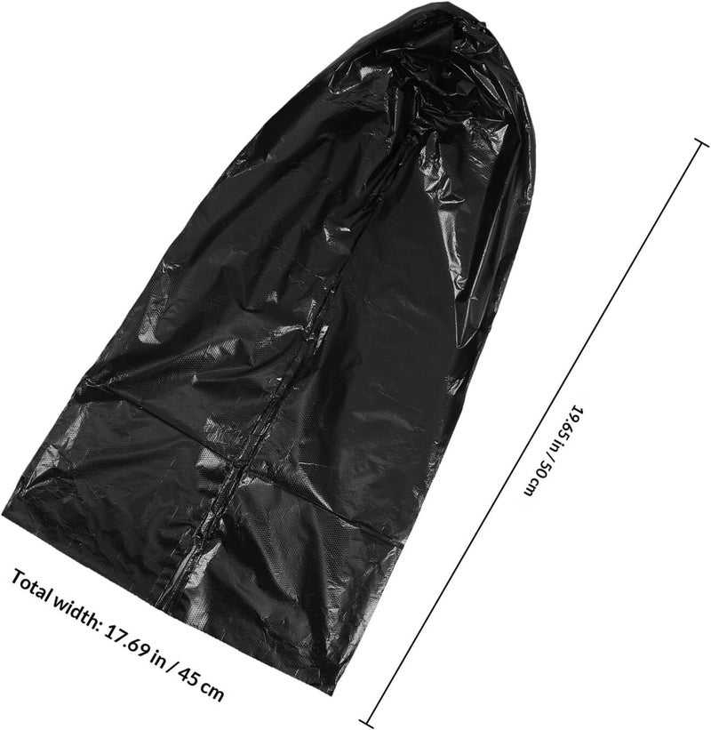Uonlytech Black Small Trash Bags 45x50cm 2.5 Mil Thick 200pcs Flat Garbage Liners for Bathroom Office Bedroom Household Use - Image 2
