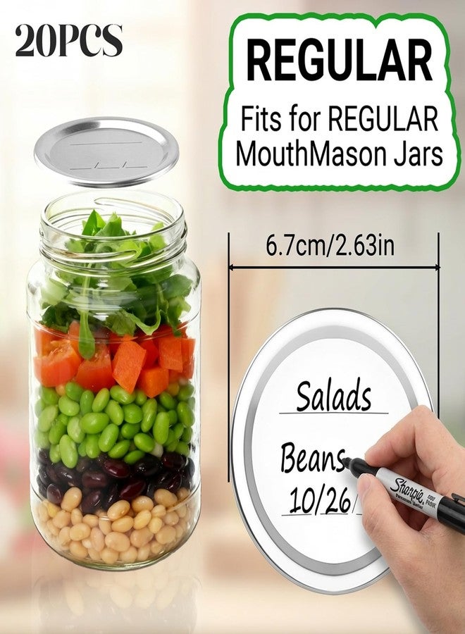 Notoke 20Pcs Canning Lids for Regular Mouth - 2.75'' Premium Mason Jar Lids - Food Grade Material & Leak-Proof Seal Lids Regular Mouth, Fits Ball and Kerr Jars for Home Canning - Image 2