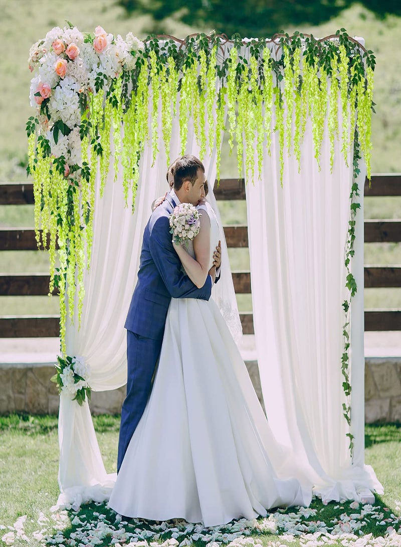 كابتن تيك 12 Pack 44 Artificial Wisteria Vine Flowers - Lush Hanging Garland for Weddings, Parties, Gardens, and Home Decor - Image 2