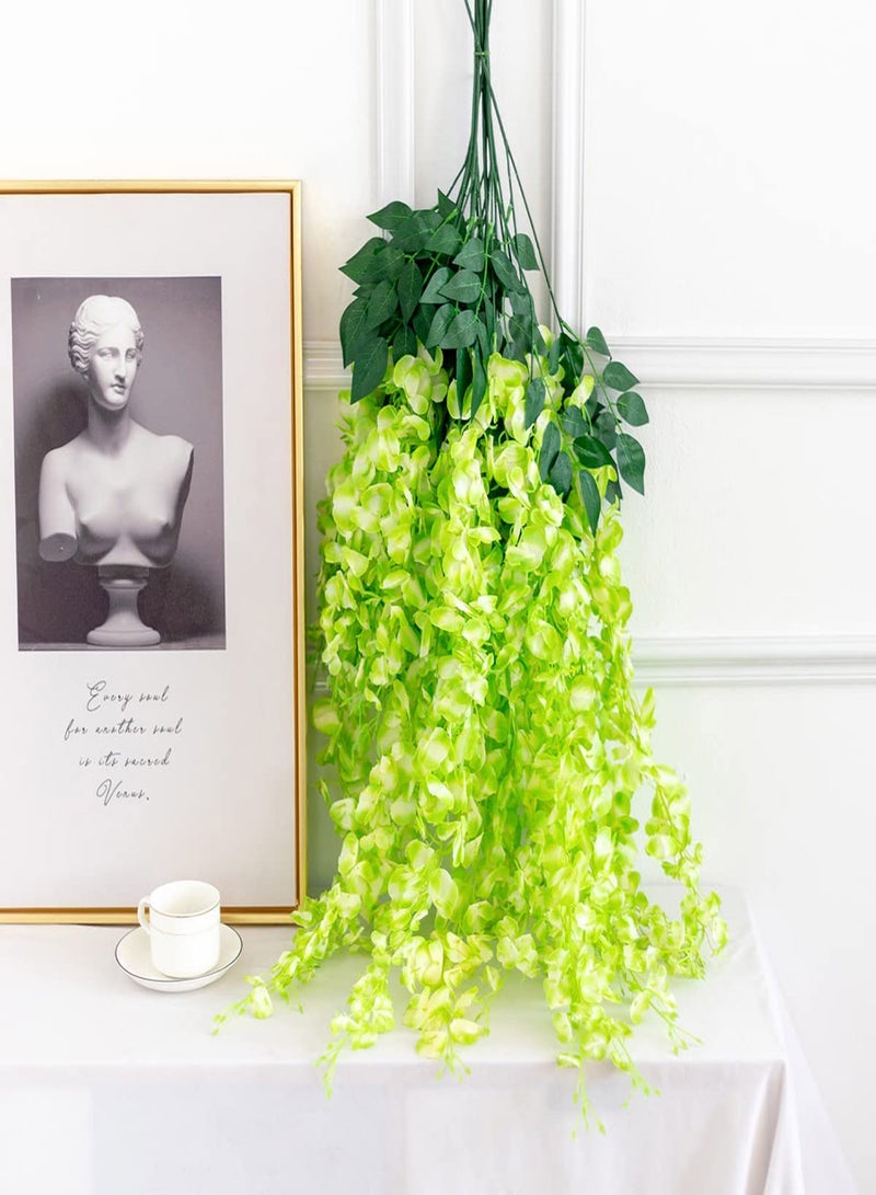 كابتن تيك 12 Pack 44 Artificial Wisteria Vine Flowers - Lush Hanging Garland for Weddings, Parties, Gardens, and Home Decor - Image 5