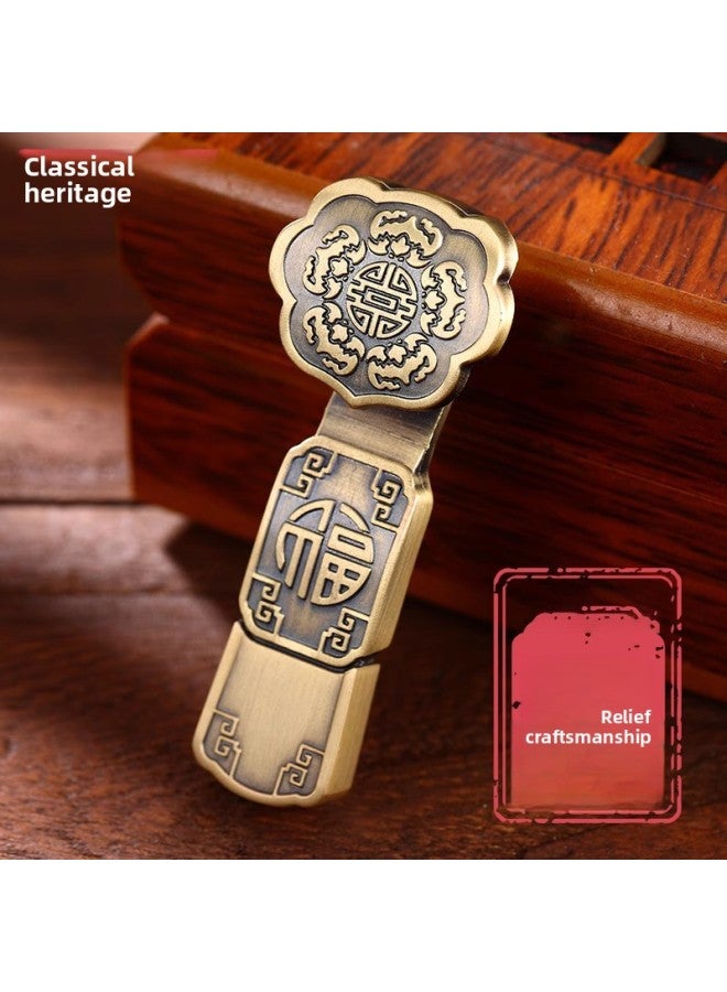 Creative USB Flash Drive Customization Chinese Style USB Flash Drive With Engraving And Printing Logo Gift Box Gift School Anniversary Wedding USB Flash Drive Gift Box Customization-Color:Copper Coin Usb Flash Drive + Red Gift Box-Capacity:1/2/4/8/16/32/64GB  - Image 5