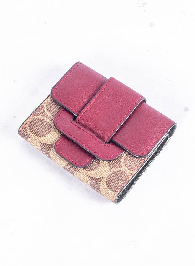 The Black Pearl Accessories Leather Card Holder with 11 Pockets Maron  - Image 1