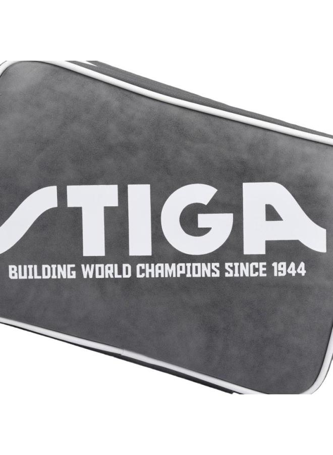 Stiga Leather Table Tennis Racket Case, Double-Layer Square Table Tennis Bag, Cp-5W31 Gray - Image 3