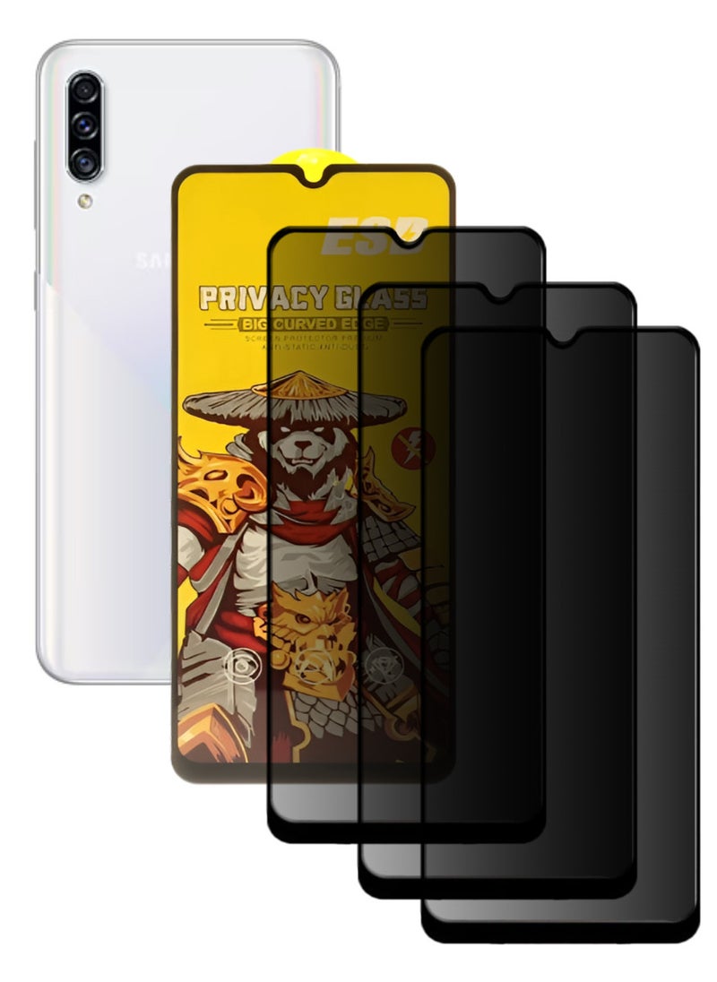 ESD 3 Pieces Tempered Dustproof Privacy Glass Screen Protector Compatible For Samsung Galaxy A30s - Image 1