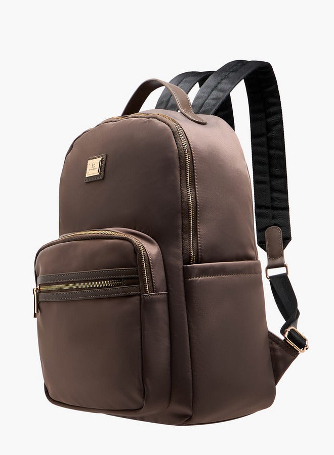 Flora Bella By Shoexpress Solid Backpack with Adjustable Straps and Zip Closure - 13x29x38 cm - Image 2