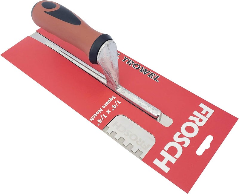 Frosch Stainless Steel Square Notch Tile Trowel (1/4" X 1/4") - Image 1