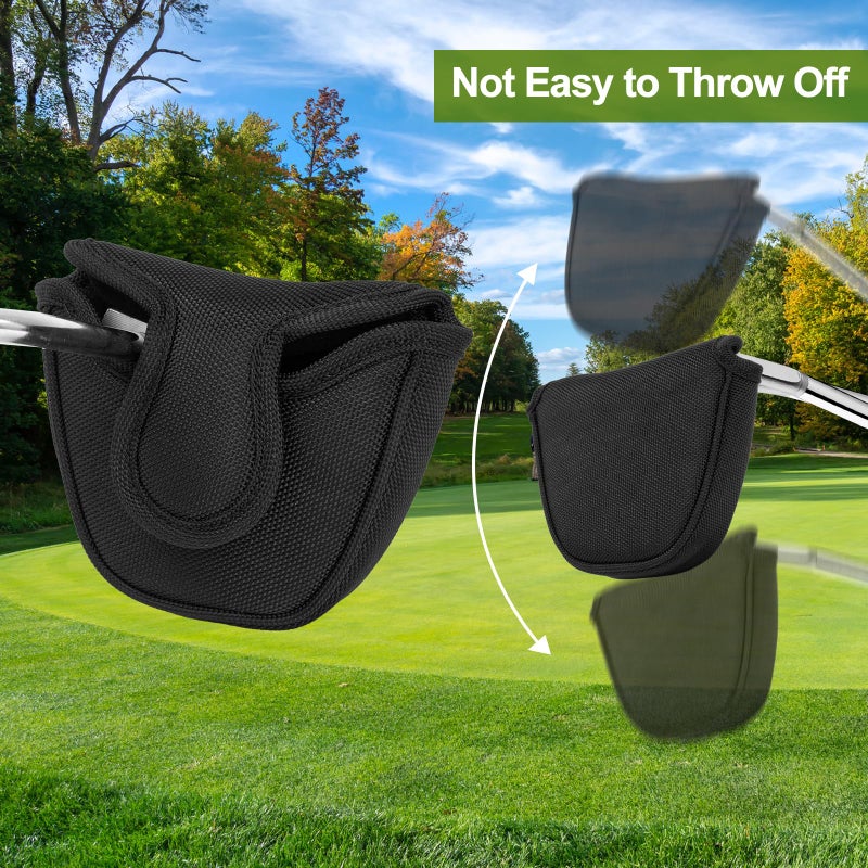 brdejc Golf Putter Covers Mallet Putter Headcover with Magnetic Closure Golf Club Cover for Most Brand (for Mallet Putter 1) - Image 4